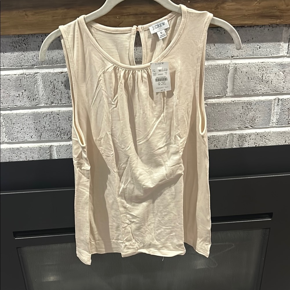J. Crew Cream Sleeveless Top